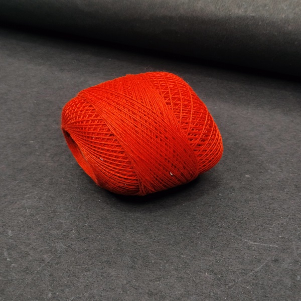 Red crochet thread