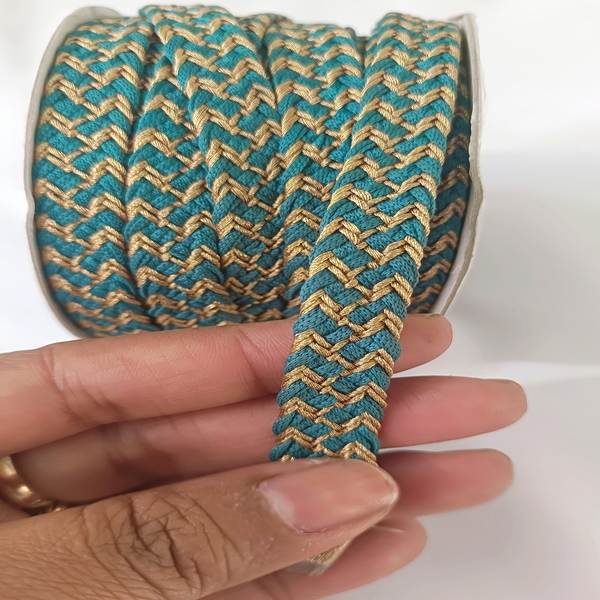 choti lace green golden colour