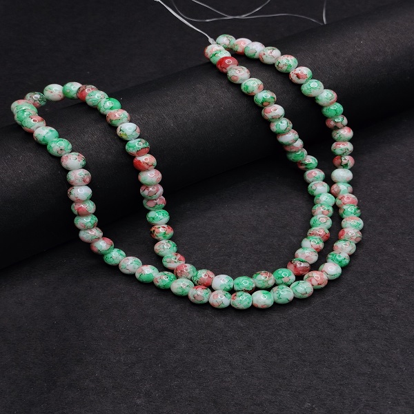 Colored Textured Marble Beads 8 mm 18