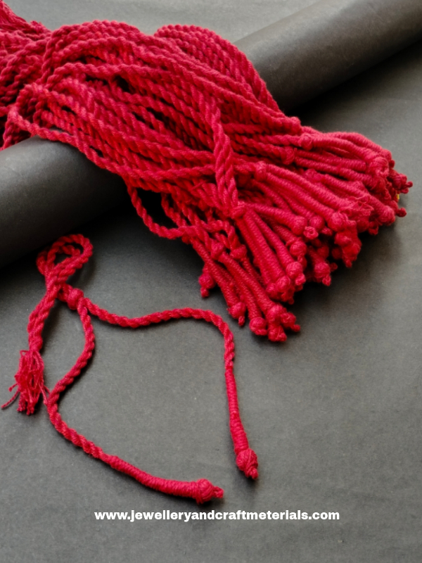 Cotton necklace dori maroon