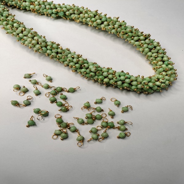 Green color Spacer Beads Loreals (Jewelry Supply)