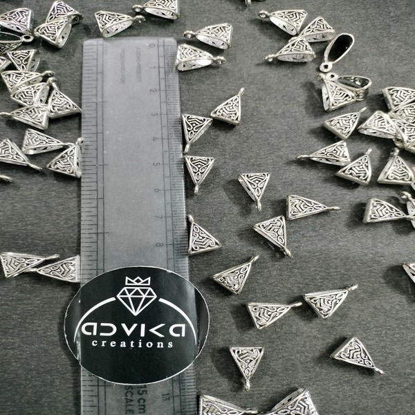 Gold and Silver Metal triangle metal charm