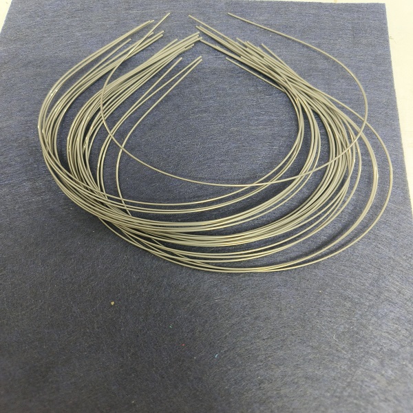 Silver plated metal headband,