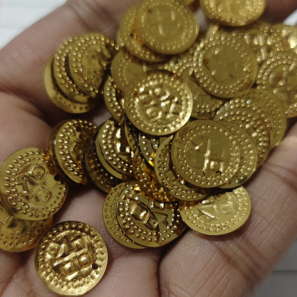 Golden Coin Style Sequins
