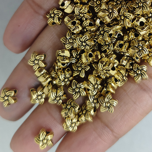 Golden Floral Charm Bead