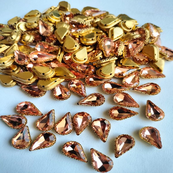 ROSE GOLD DROP CLIPSTONE 15 MM