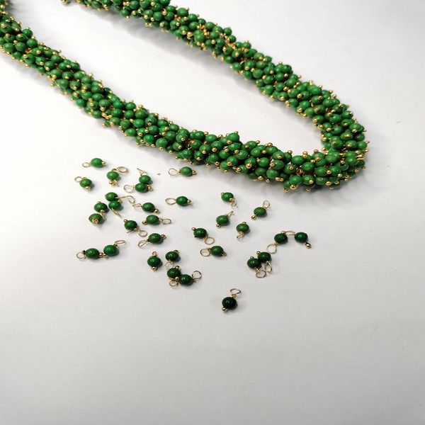 Green color Spacer Beads Loreals (Jewelry Supply)