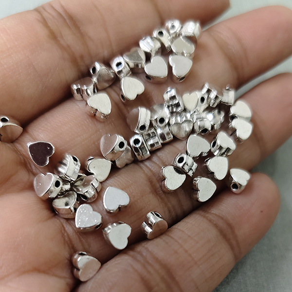 Oxidised Tiney Heart Beads