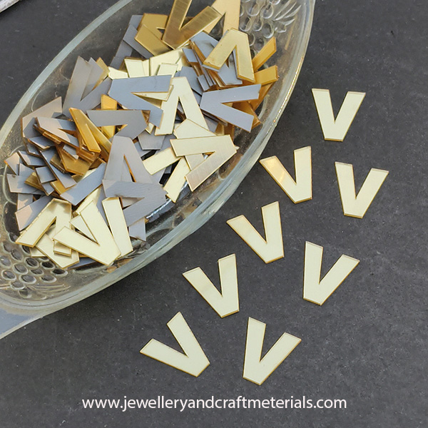 V alphabet 1 inch cutout