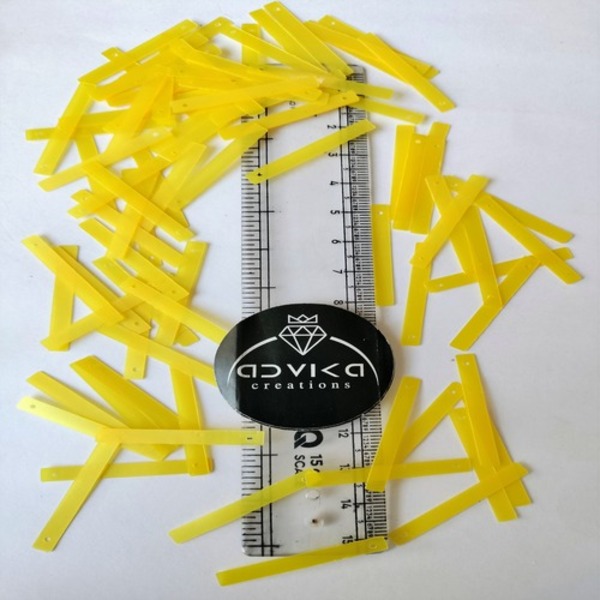 Yellow Long rectangular sequin
