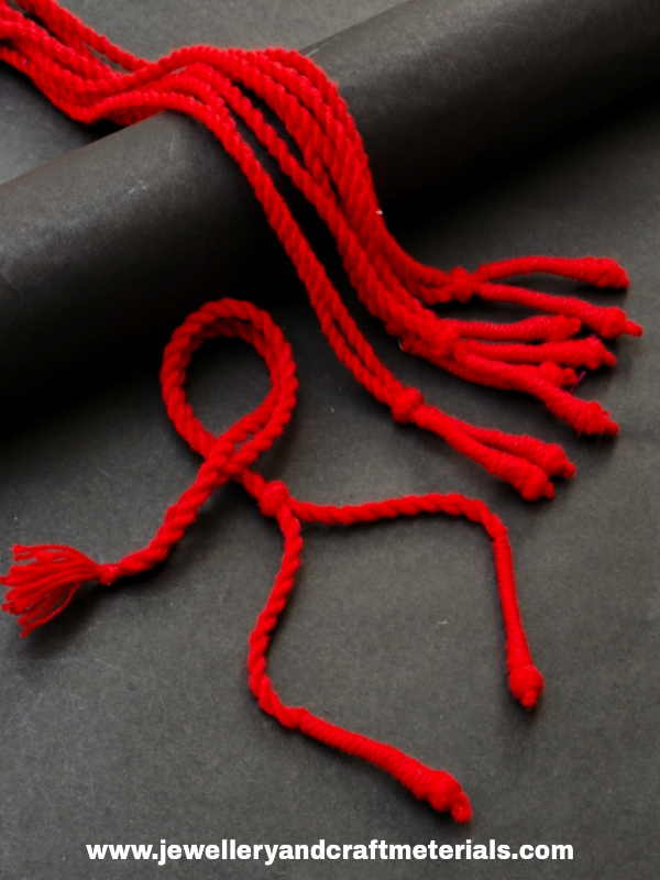 cotton necklace dori red