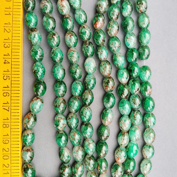 Texture Oval Beads for DIY Jewelry and craft