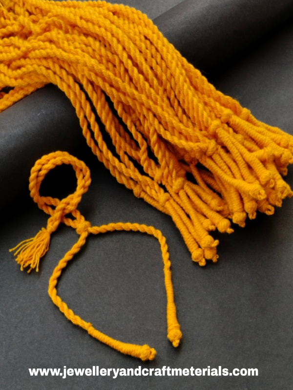 Cotton necklace dori orange