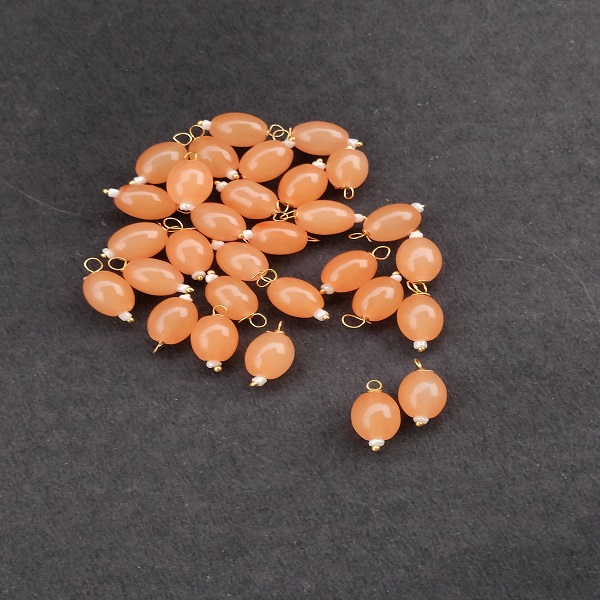 Oval beads Hnaging orange
