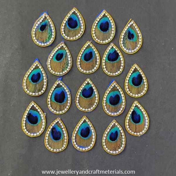 peacock  design embroided patch