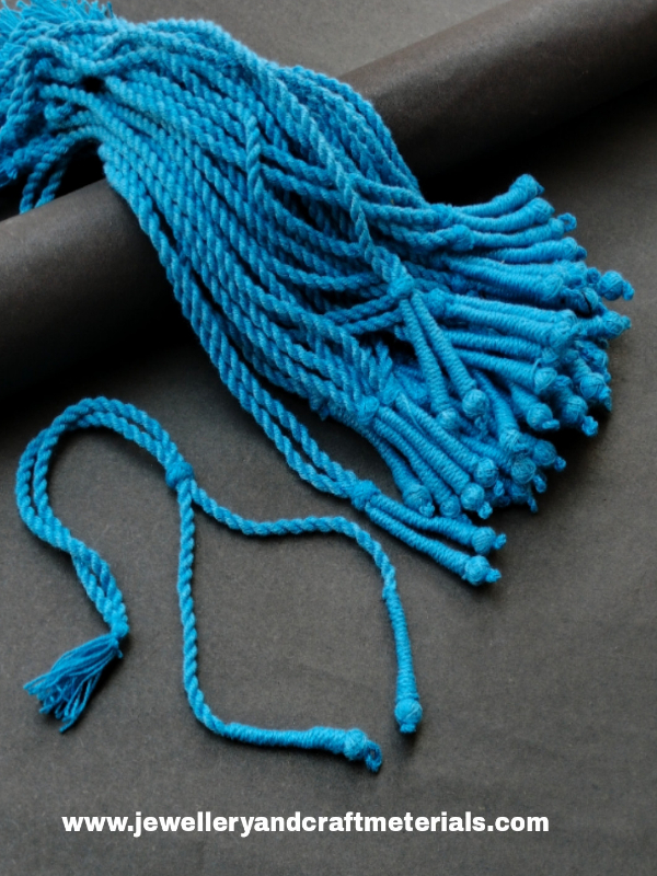 Cotton necklace dori sky blue