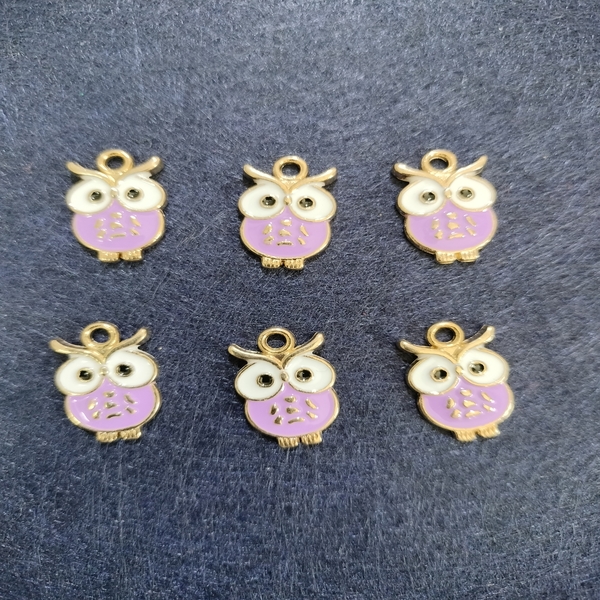purple owl charm