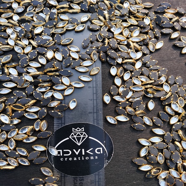 Eye Shape fitting stone M size for DIY