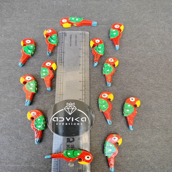 wooden parrots Red