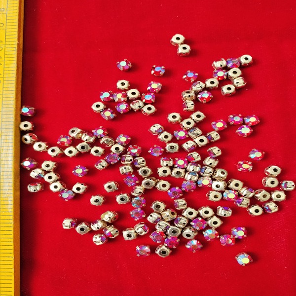 rainbow pink clipstone 6 mm