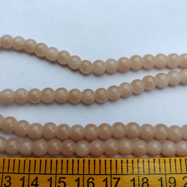 beige color Glass beads for DIY