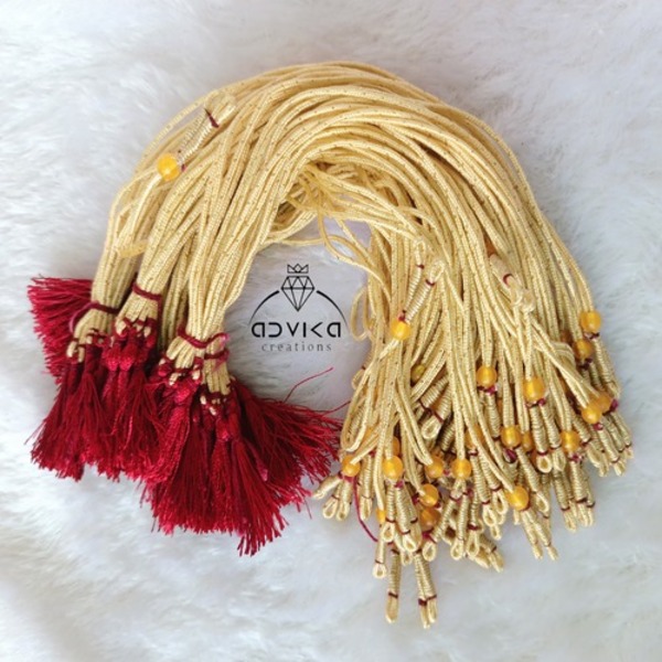 Red Tessel Necklace dori for DIY Jewelry