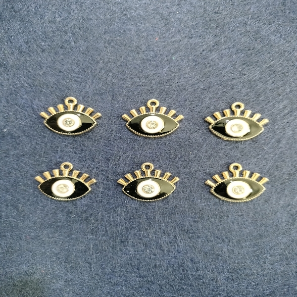 black evil eye charm