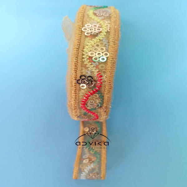   Dark Golden sequence lace