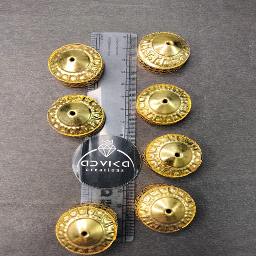 Golden jhumka base for hangings 25 mm