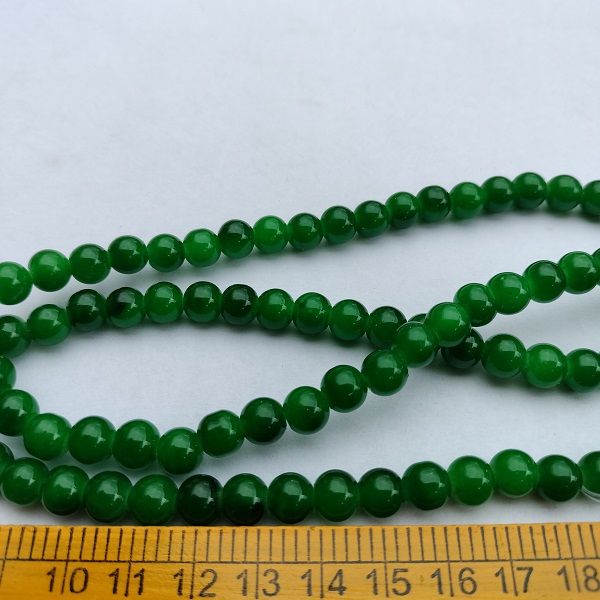 Dark Green color glass beads for jewelry making