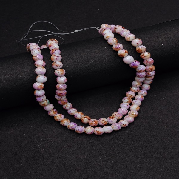 Colored Textured Marble Beads 8 mm 13