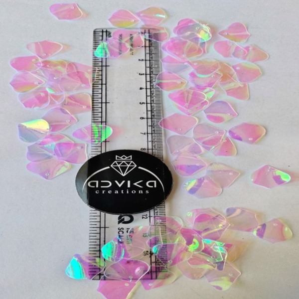 Pink Flower Transparent sequins