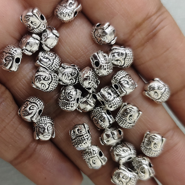 Oxidised Buddha Head Bead