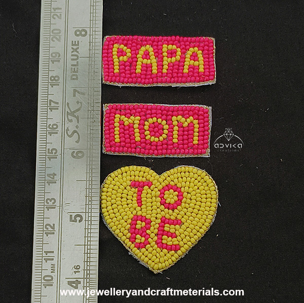 Papa-Mom to Be” embroidered patch 01