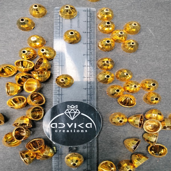 Acrylic Golden Bead Cap