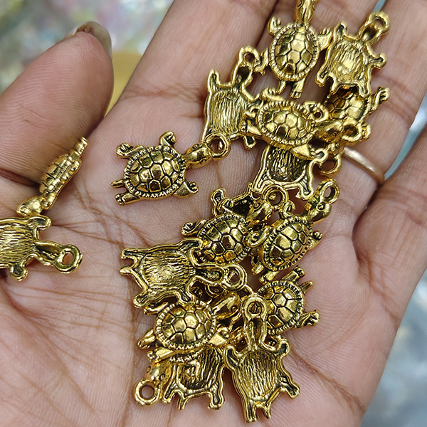 Miniature Turtle Metal Charm