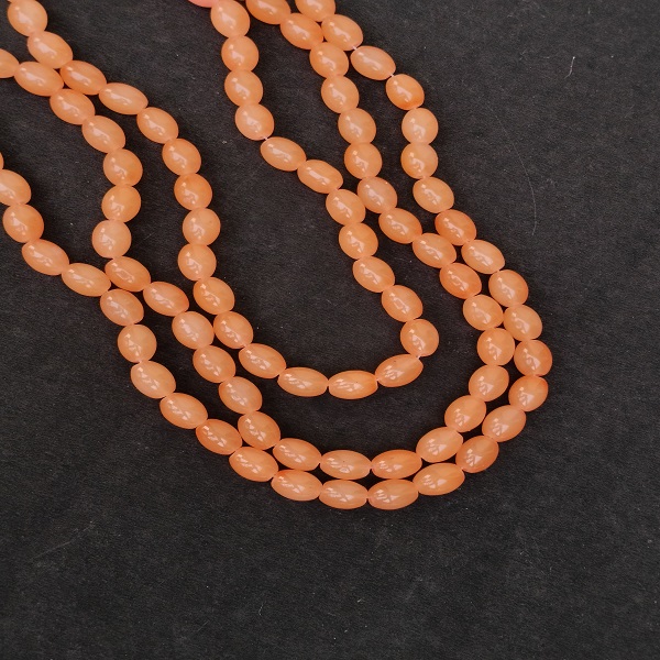 Orange Oval beads